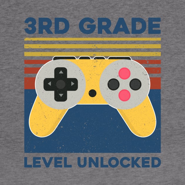 Kids 3rd Grade Level Unlocked Back To School Video Gamer by hardyhtud